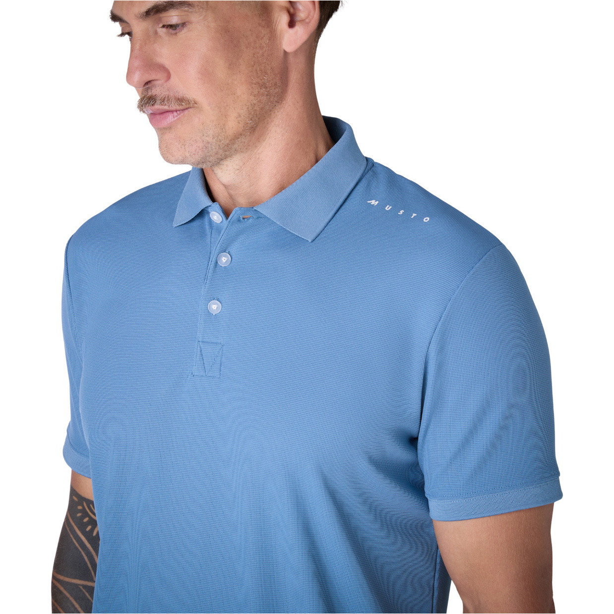 2026 Musto Mens Evo Crew Pro Lite Polo 84220 - Storm Cloud
